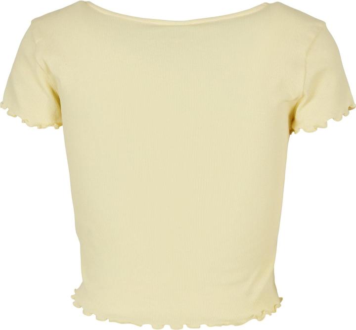 Actual product image Urban Classics Ladies Cropped Button Up Rib Tee - 12114 (S)