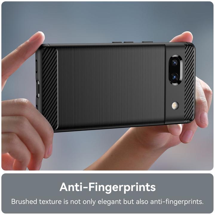 Produktbild König Design Hülle Handy Schutz für Google Motorola Samsung Xiaomi Case Cover Carbon Optik (Google Pixel 7a)