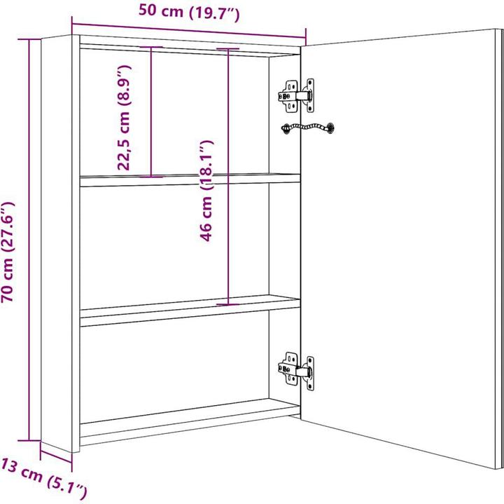Image du produit VidaXL Sigurd (50 x 13 x 70 cm)