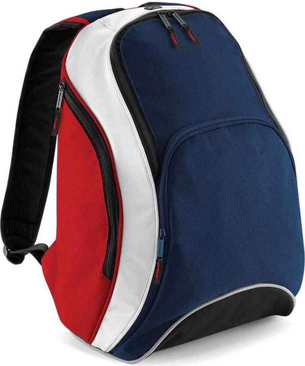 White, Red, Dark Blue