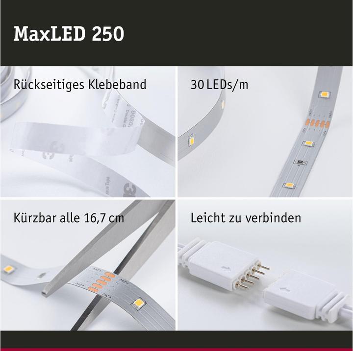Actual product image Paulmann MaxLED 250 Stripe Set (Warm white, Daylight, Neutral White, 300 cm, Indoor)