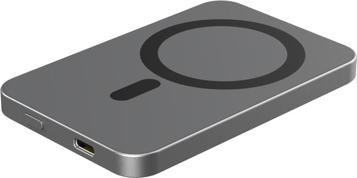 Productafbeelding RealPower Powerbank PB-5000 mAh MAG 5000mAh Magsafe grijs (5000 mAh, 15 W, 18.50 Wh)
