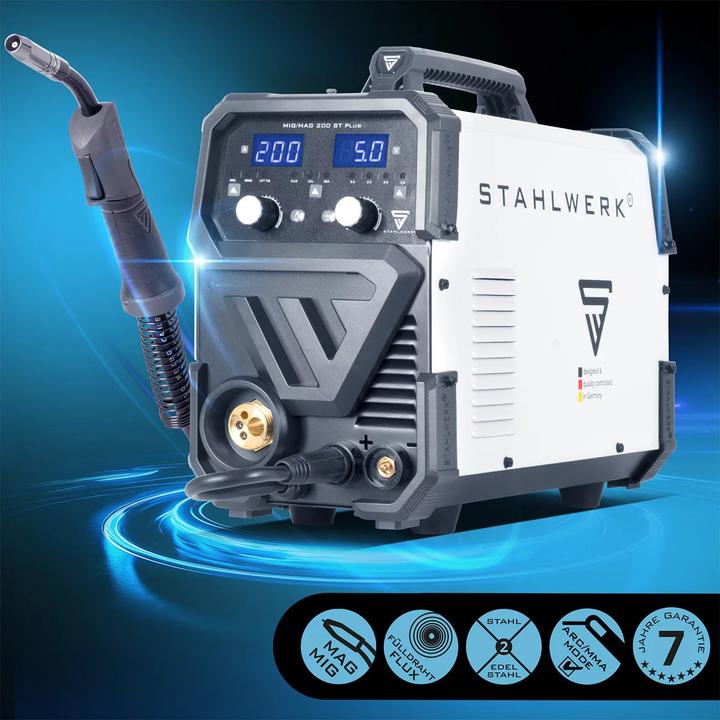 Actual product image Stahlwerk Welding machine MIG MAG 200 ST PLUS shielded arc welding machine IGBT with 200 A