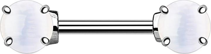 Actual product image Star Piercing Barbell mit zwei Opalite Kugeln (Brass, Surgical steel 316L)
