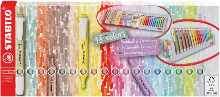 Produktbild STABILO Swing Cool Nature Colors (Mehrfarbig, 4 mm, 18 x)