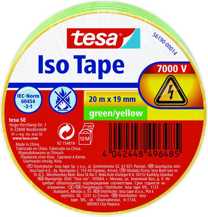 Actual product image tesa Electrical insulating tape, heat-resistant adhesive tape for insulating, repairing & bundling (19 mm)