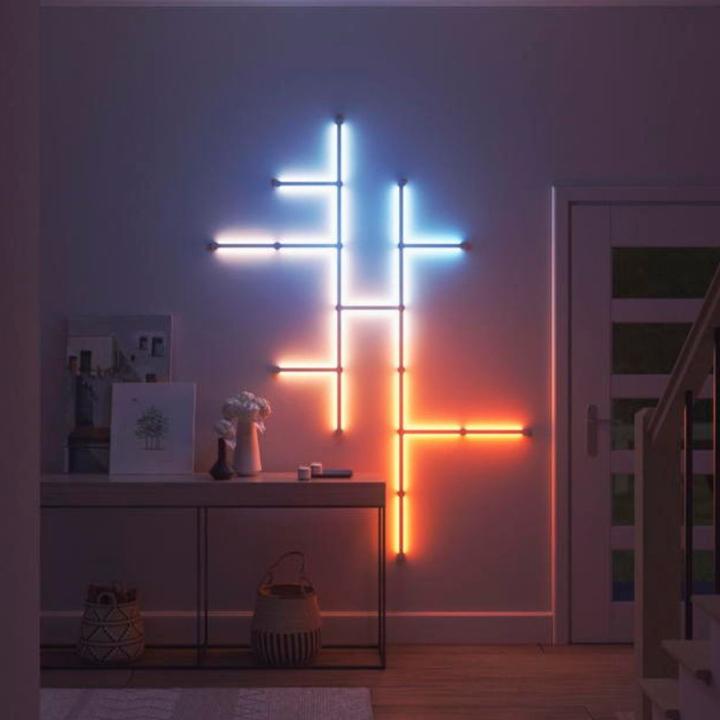 Actual product image Nanoleaf Lines Squared Starter Set (Multicoloured, 252 cm, Indoor)