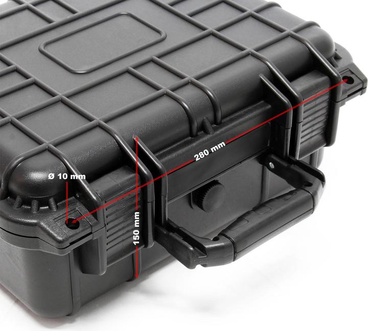 Produktbild Wiltec Universalkoffer 35x29,5x15cm Schutzkoffer wasserdicht Schaumstoffmatte