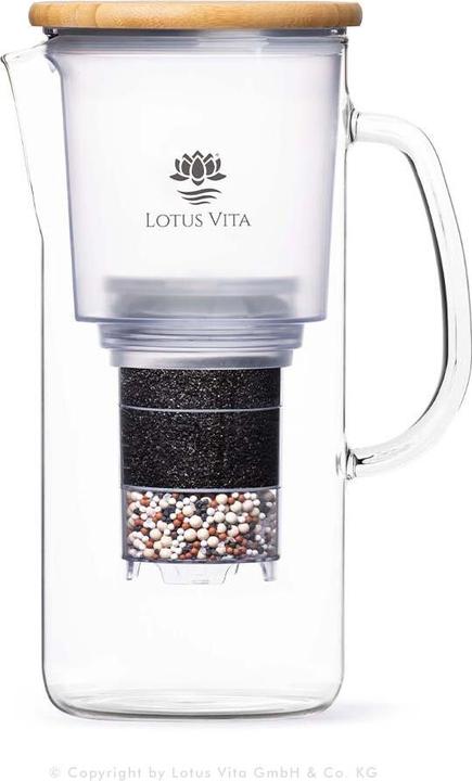 Actual product image Lotus Vita Enya Natura Plus glass filter carafe