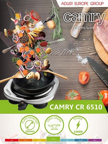 Immagine prodotto Camry CR 6511 Nero, Acciaio inox Piano di lavoro in ceramica 2 zone