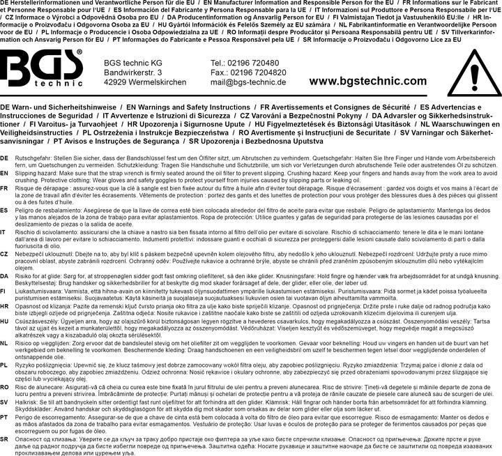 Produktbild BGS Ölfilter-Bandschlüssel