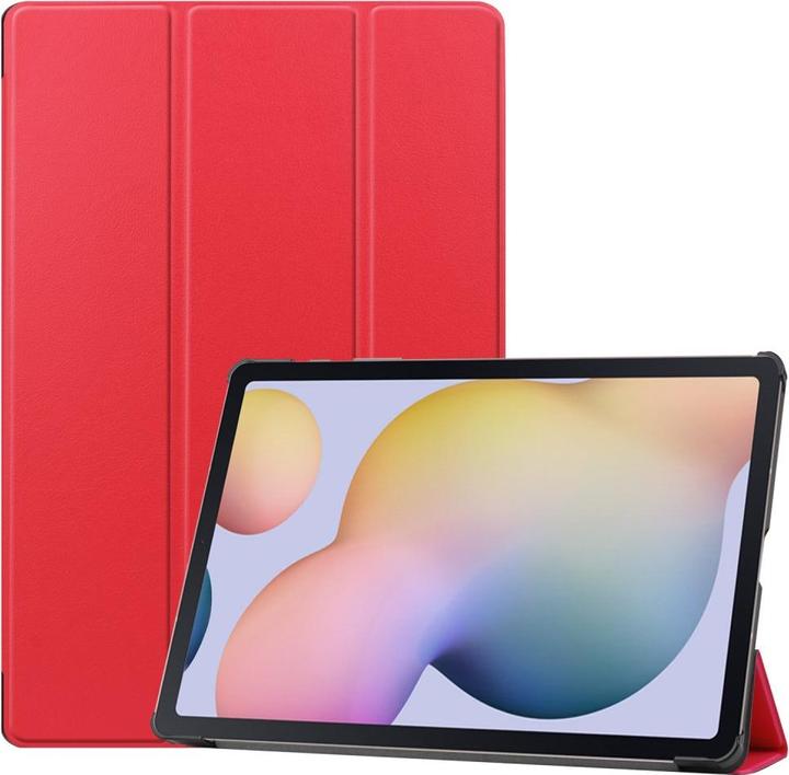 Productafbeelding Cover-Discount Galaxy Tab S7+ (12.4) - Tri-fold Smart Case rood (Galaxy Tab S7 FE)