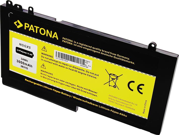 Immagine prodotto Patona Batteria f. DELL Latitude Serie E5270 12 12 5000 12 5000 Serie-E5270 12-E5270 Serie 0RDRH9 NGGX5 (3000 mAh)