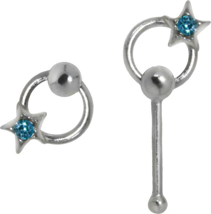 Produktbild Bijouteria Nasenpiercing (Kristall, Silber 925)