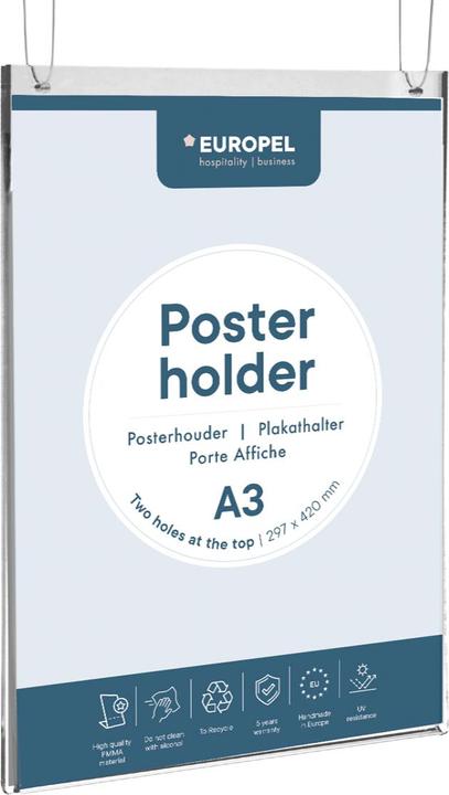Produktbild Europel Plakathalter, DIN A3 hoch, transparent (A3)
