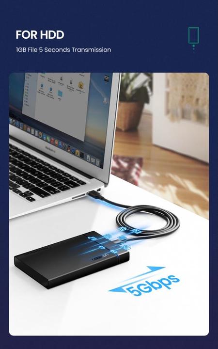 Actual product image Ugreen USB-C to USB-A 3.0 3A Data Cable (1 m, USB 3.0)