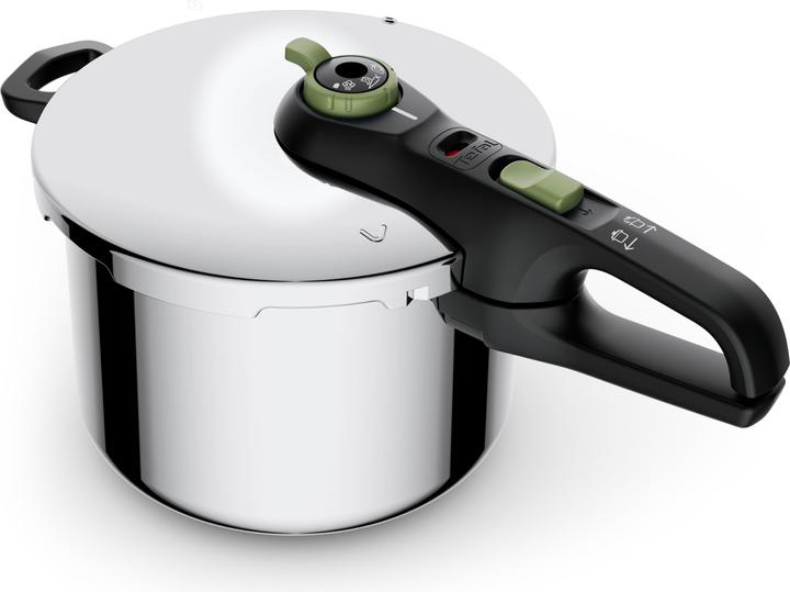 Tefal Secure Trendy Schnellkochtopf (25 cm, Dampfkochtopf, Edelstahl)