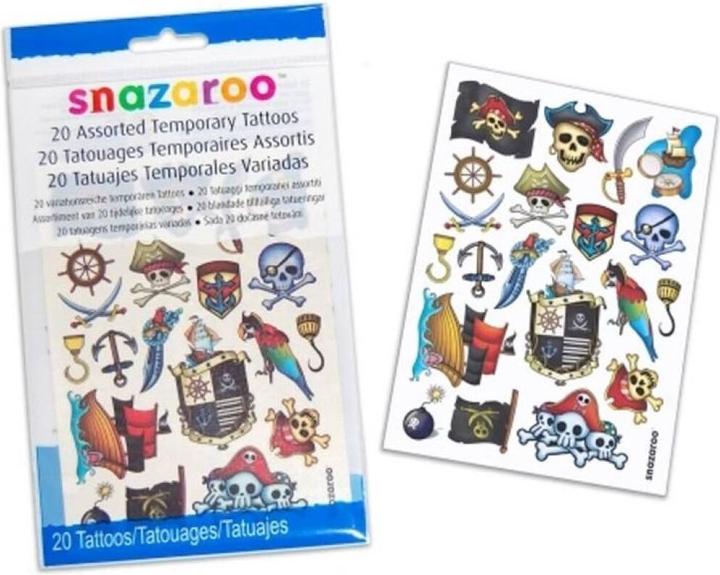 Produktbild Snazaroo Zubehör Tattoos Piraten, 20 Stück