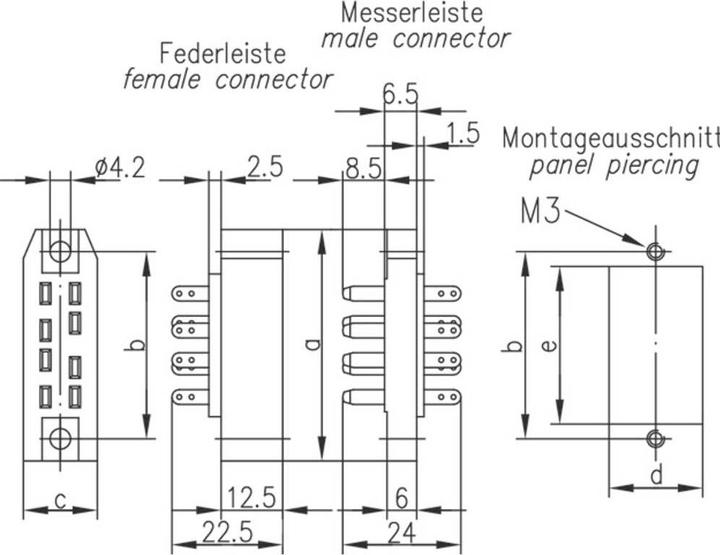 Nutritional values and ingredients Telegärtner Connector according to DIN 41 622 Contact arrangement asymmetrical Female connector B 16 a
