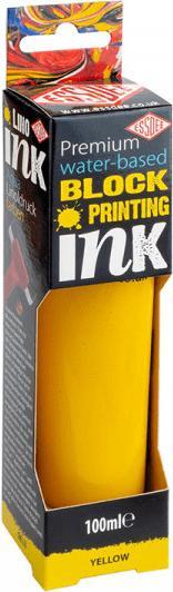 Image du produit Essdee Encre linogravure jaune 100ml (encre à base d'eau spécialement conçue, 100 ml)