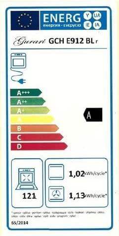 Etichetta energetica Gurari GCH E 912 BL r