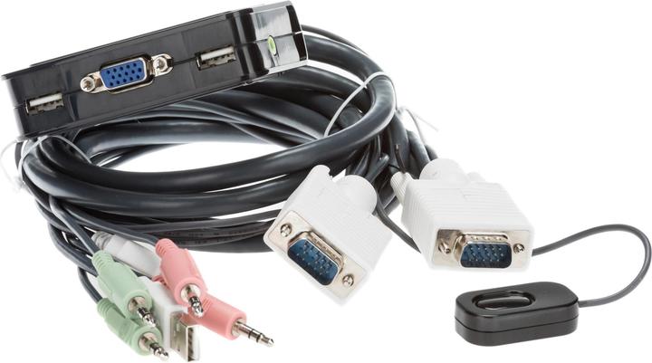 Immagine prodotto LevelOne KVM-0223, interruttore KVM a 2 porte, VGA, audio, USB