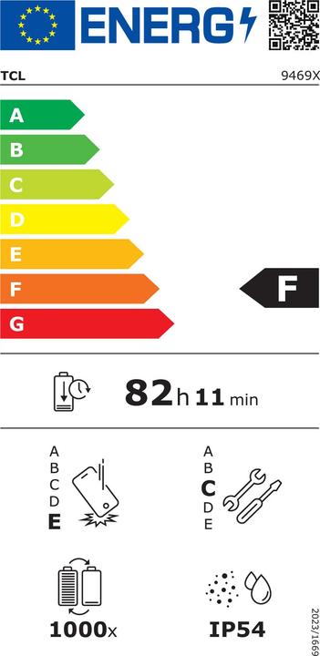 Label énergétique TCL NXTPAPER 11 Plus (11.50", 256 Go, Gris sidéral)