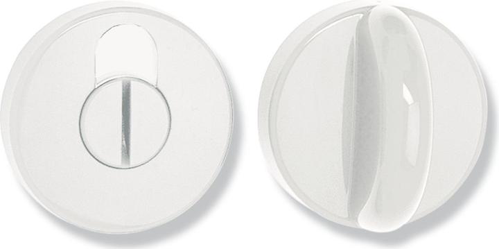 Hewi WC Rosette flach ø 55 x 10,5 mm inkl. Gewindeschrauben Polyamid reinweiss (Türgarnitur)