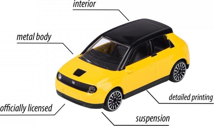 Actual product image Majorette Street Cars Honda E, yellow