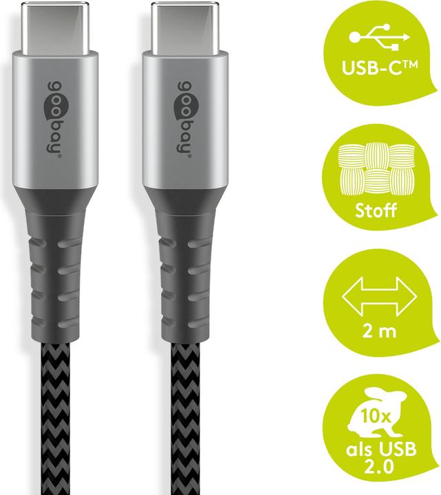 Actual product image Goobay USB C — USB C (2 m, USB 2.0)
