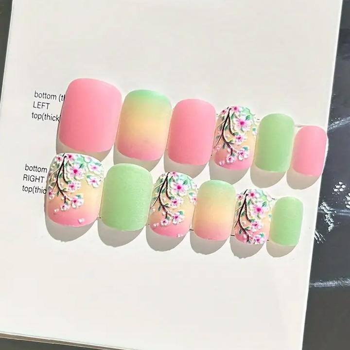 Image du produit Cbx Ongles artificiels 96 pièces avec gaufrage 3D (Ongles artificiels)