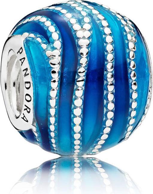 Pandora Blue Swirls Charms/Beads (Edelstahl)