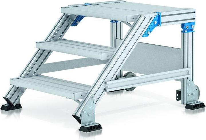 Produktbild Zarges LM-Treppenpodest mit Neigung 3 Stufen Z600 (Gerüst, 100 cm)