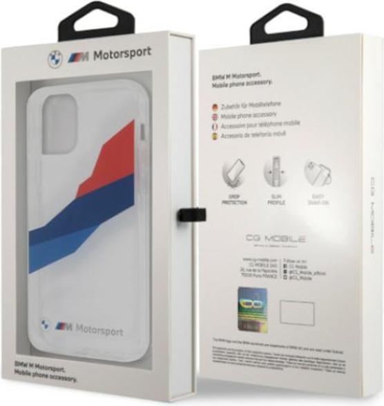 Actual product image BMW Case BMHCP12LSKTGT iPhone 12 Pro Max 6,7" transparent hardcase Motorsport Tricolor (Apple iPhone 12 Pro Max)
