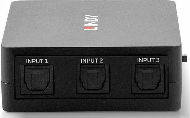 Actual product image Lindy 3 Port Optical Audio Switch (TOSLINK)