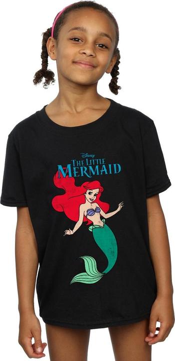 Actual product image Disney Girls The Little Mermaid Line Ariel Cotton T-Shirt (140, 146)