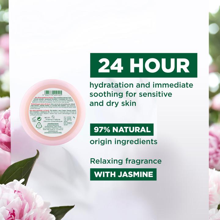Actual product image Klorane Moisturising gel cream with peony (Body milk, 200 ml)