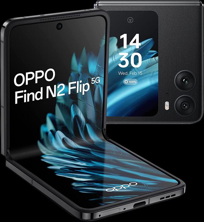 Actual product image Janado Find N2 Flip 5G Dual SIM (256 GB, Black, 6.80", 50 Mpx, Dual SIM, A / Like new)