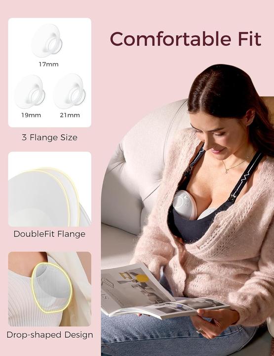 Actual product image Momcozy M9 Hands-Free Breast Pump Grey Double Packs