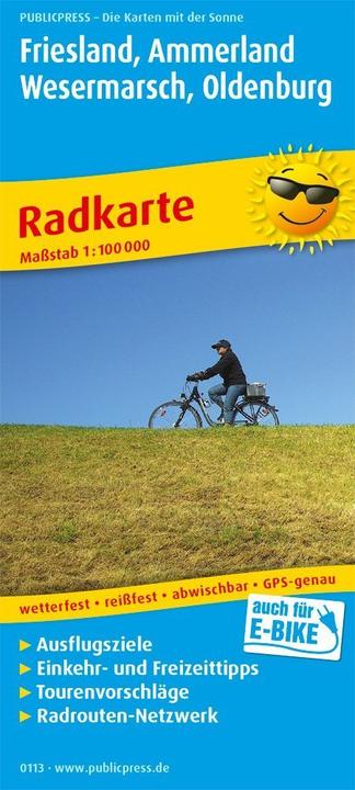 Produktbild PublicPress Radwanderkarte Friesland, Ammerland, Wesermarsch, Oldenburg