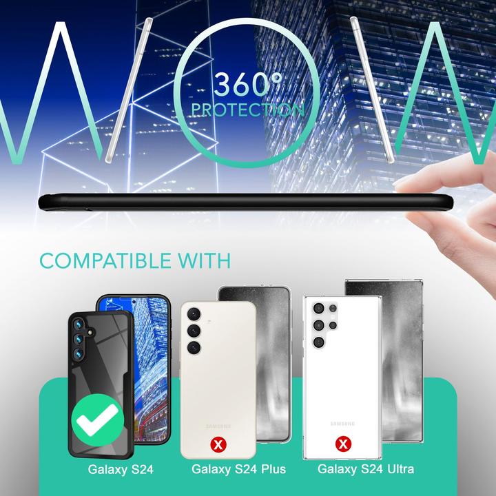 Produktbild Nalia Klare 360 Grad Hybrid Hülle (Samsung Galaxy S24)