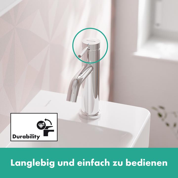 Immagine prodotto hansgrohe Tecturis S rubinetto a colonna 80 con maniglia a leva per acqua fredda o acqua premiscelat