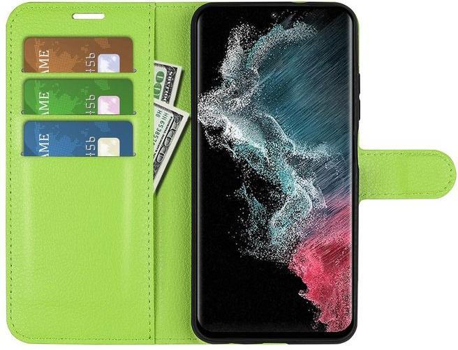Actual product image MU Classic Litchi Leather Bookcover Series (Samsung Galaxy S23 Ultra)