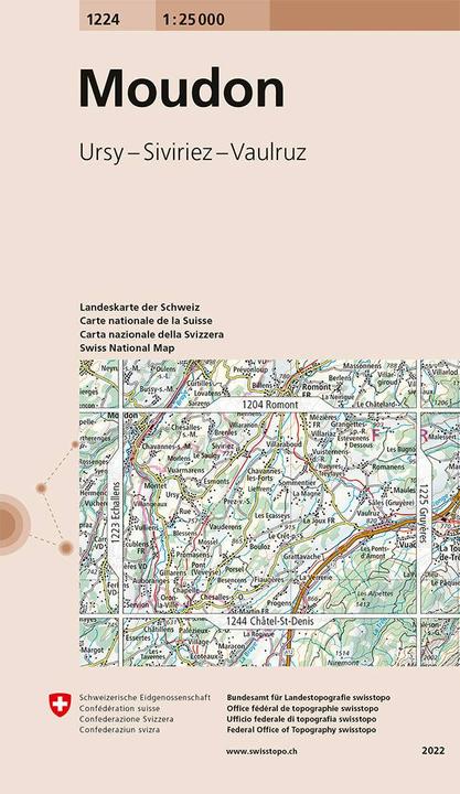 Immagine prodotto Mappa 1224 Moudon 1:25'000