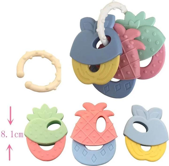 Image du produit Activity Board Dentition en silicone pour bébé choses nouveau-né mâche bébé dentition de qualité alimentaire lit