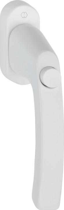 Actual product image Hoppe LIÈGE window handle - push-button, square 7 x 37 mm, white aluminium (Door handle)