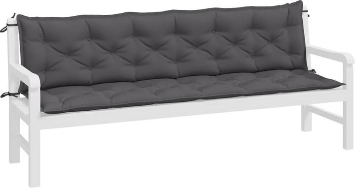 Image du produit VidaXL Coussins de banc de jardin 2 pcs. O x tissu ford (200 x 50 x 7 cm)