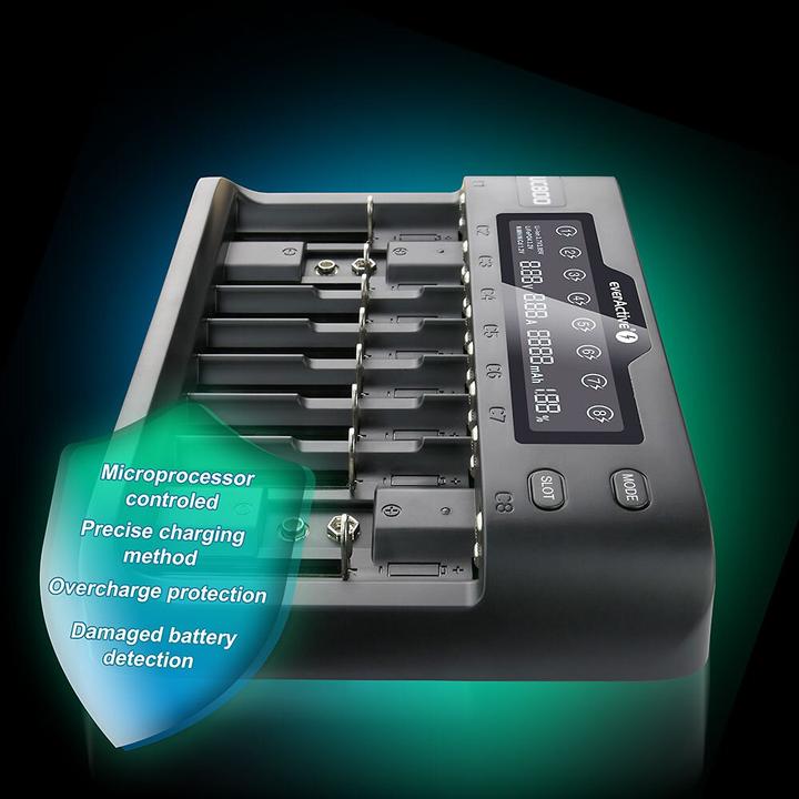 Immagine prodotto Everactive UC800 (1 pz., C, 9V Block, AAA, AA, Caricabatterie senza batteria)