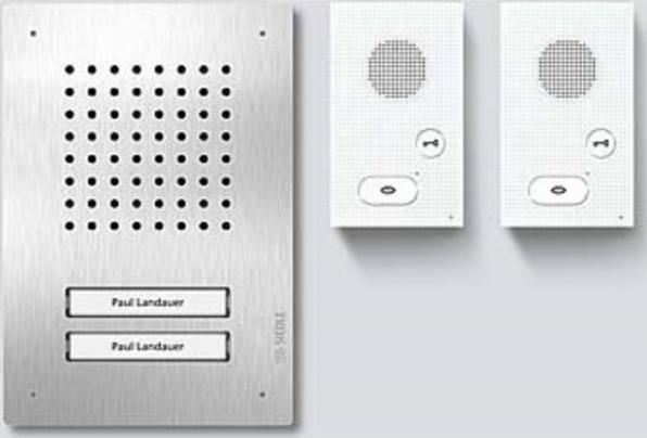 Produktbild Siedle Set CLAB 850-2 E/W Audio-Set Classic Edelstahl/Weiss