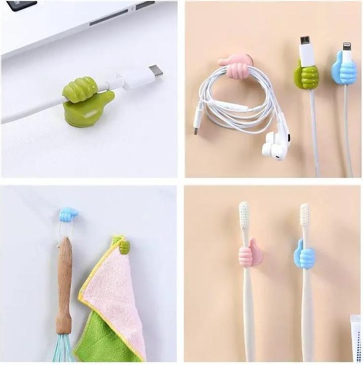 Image du produit PhoneLook Organisateur de câbles en silicone amusant Thumbs-Up pour les câbles de chargement, les clés, etc